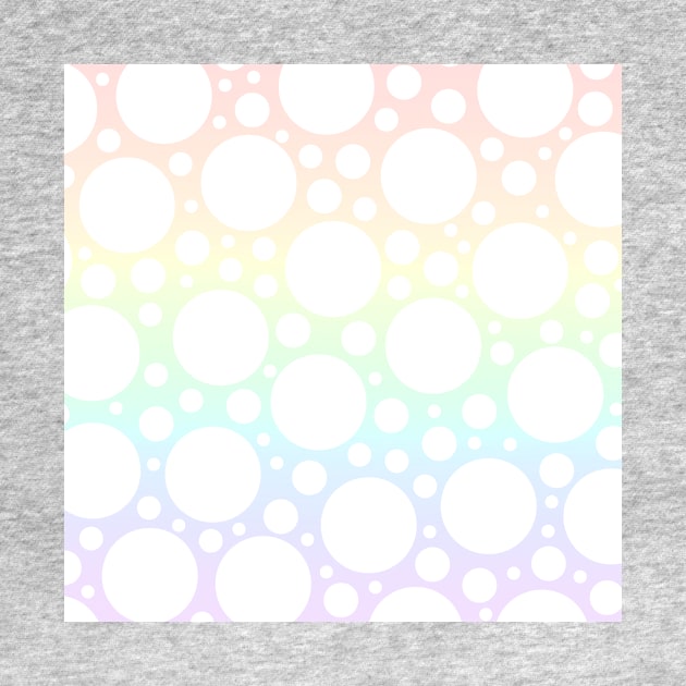 Pastel Rainbow with White Polka Dots (Lightest ) by Whoopsidoodle